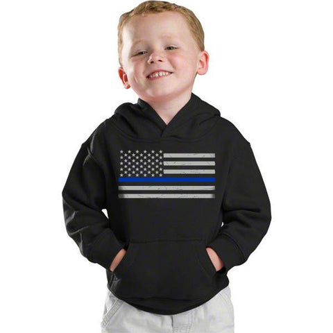 Youth Thin Blue Line Flag Hoodie - Kids