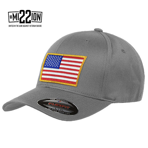 FlexFit American Flag Hat - Thin Blue Line USA