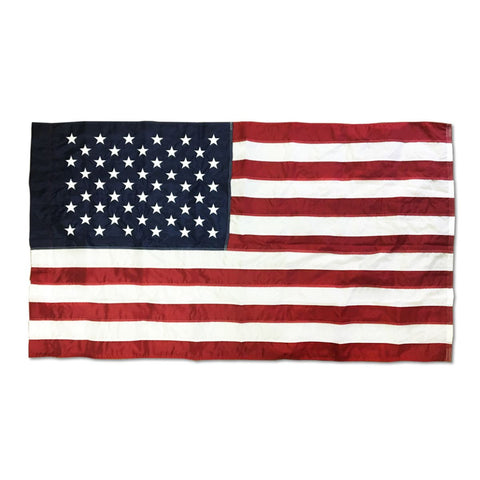 American Flag Pole Hem, Sewn and Embroidered 3x5 Ft
