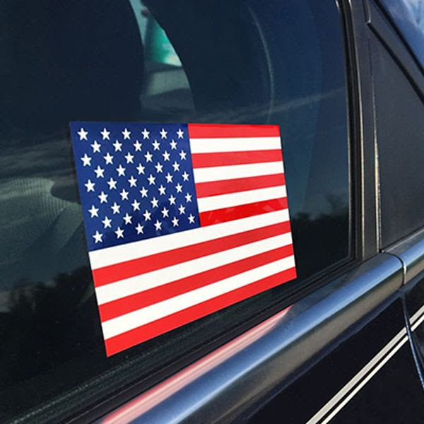American Flag Sticker - 2.5 x 4.5 Inches - Thin Blue Line USA