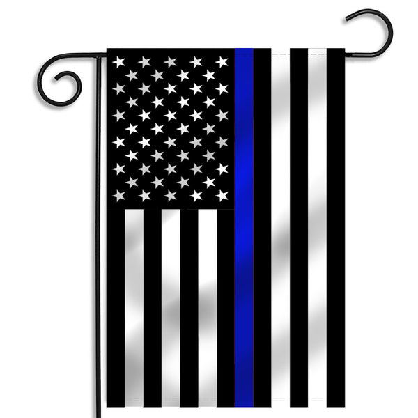 Thin Blue Line American Garden Flag - 12.5 x 18 Inches - Thin Blue Line USA - 1