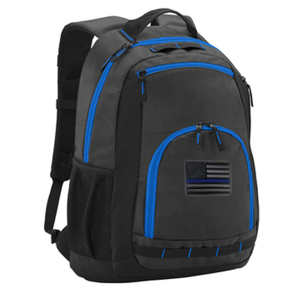 Thin Blue Line American Flag Laptop Backpack