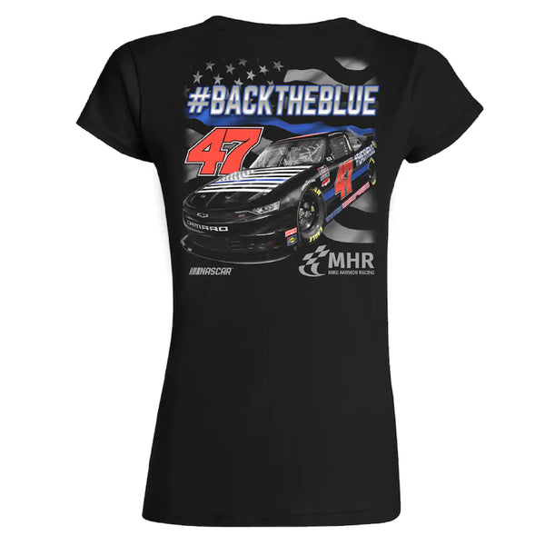 Women's V-Neck T-Shirt - NASCAR Kyle Weatherman 2020 #BackTheBlue