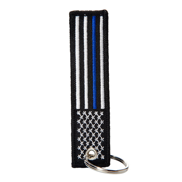 Thin Blue Line Flag Patch - Keychain