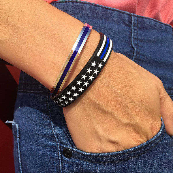 Women's Thin Blue Line Bangle