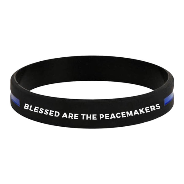 Thin Blue Line Bracelet - Blessed Are the Peacemakers