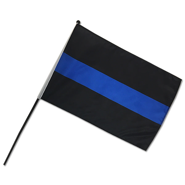 Thin Blue Line Embroidered Stars Boat Flag 12x18 Inch, Durable Nylon U Thin Blue Line Embroidered Stars Boat Flag 12x18 Inch, Durable Nylon U