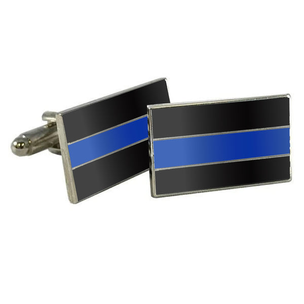 Cufflinks - Thin Blue Line Flag