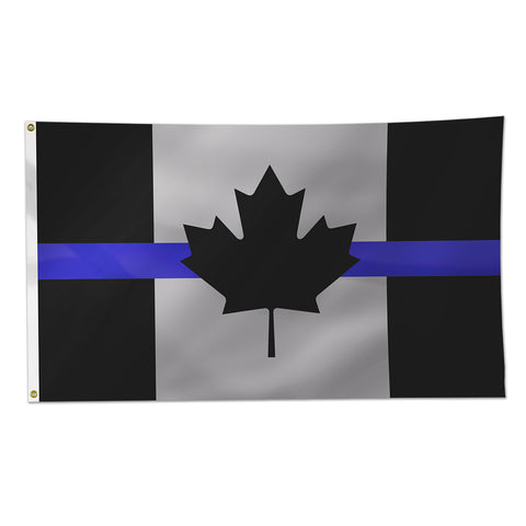Canada Thin Blue Line Flag - 3 x 5 Foot Flag with Grommets