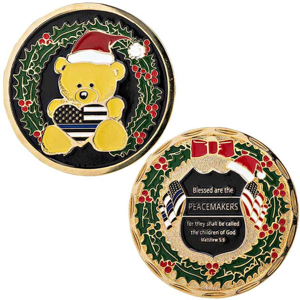 Special Edition Holiday Teddy Bear Challenge Coin