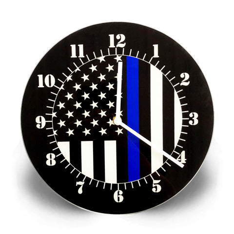 Thin Blue Line Clock, Glass