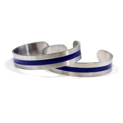 Men's Cuff Bracelet, Thin Blue Line