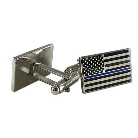 Cufflinks - Thin Blue Line Flag