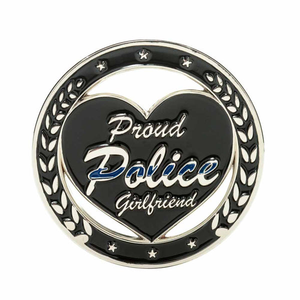 Thin Blue Line - Challenge Coin for Girlfriend of a Police Officer