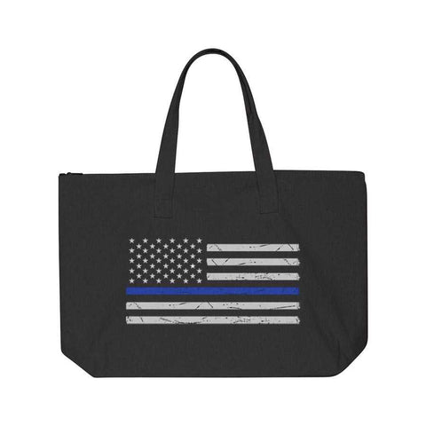 Tote Bag - Distressed Thin Blue Line American Flag