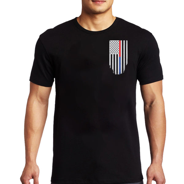 Men's T-Shirt - Dual Line Flag