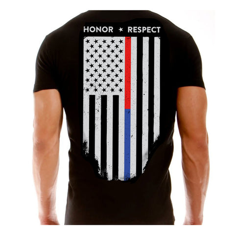 Men's T-Shirt - Dual Line Flag