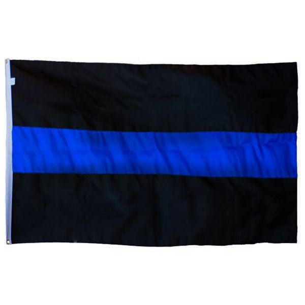 DuraSleek™ - Thin Blue Line Flag - Sewn & Embroidered - 3 x 5 Feet