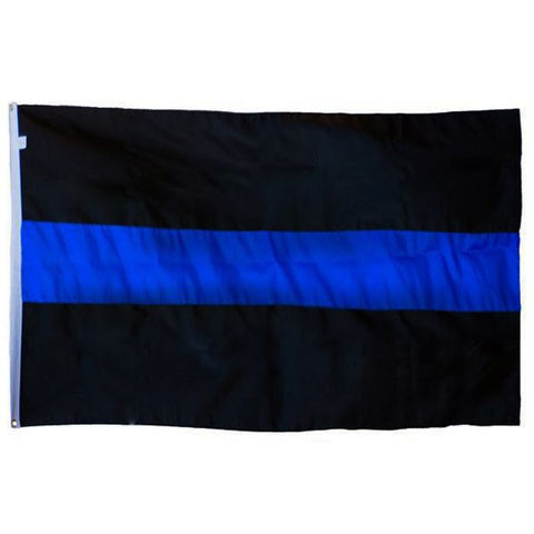 DuraSleek™ - Thin Blue Line Flag - Sewn & Embroidered - 3 x 5 Feet