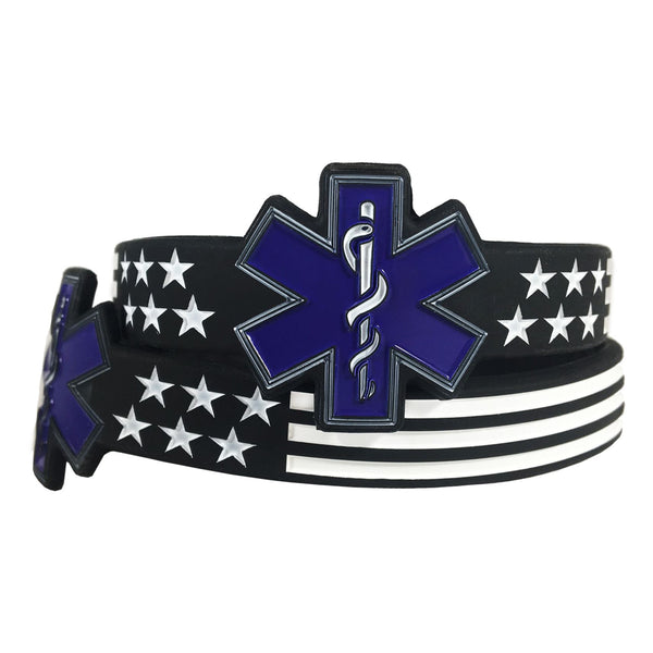 EMS Thin White Line Bracelet
