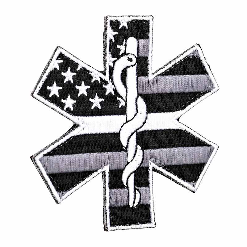 Star Of Life EMT EMS Vinyl Window Decal/Sticker - Black/White, Oracal Brand