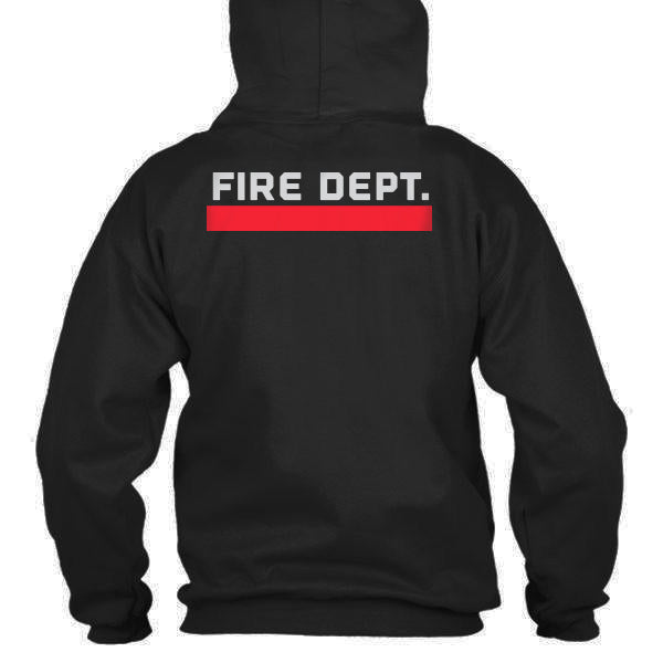 Hoodie - Thin Red Line - Fire Department - Thin Blue Line USA