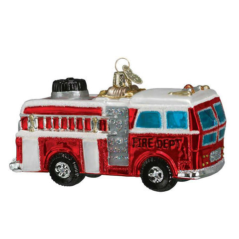 Thin Red Line Ornament, Fire Truck