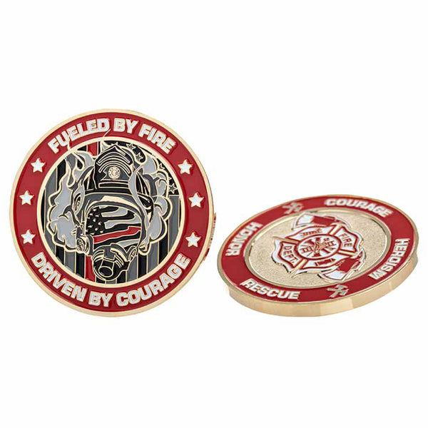 Firefighter's Thin Red Line Challenge Coin