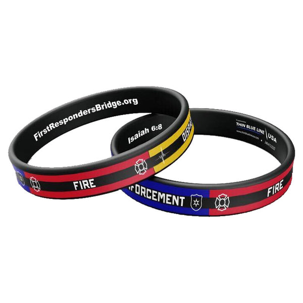First Responders' Bridge Silicone Bracelet