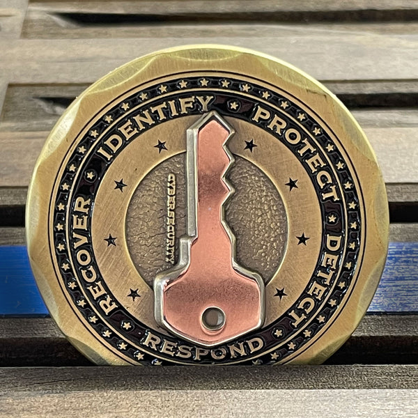 Cybersecurity Thin Blue Line Challenge Coin - Thin Blue Line USA