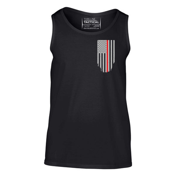 Tank - Thin Red Line American Flag - HONOR & RESPECT - Thin Blue Line USA - 3