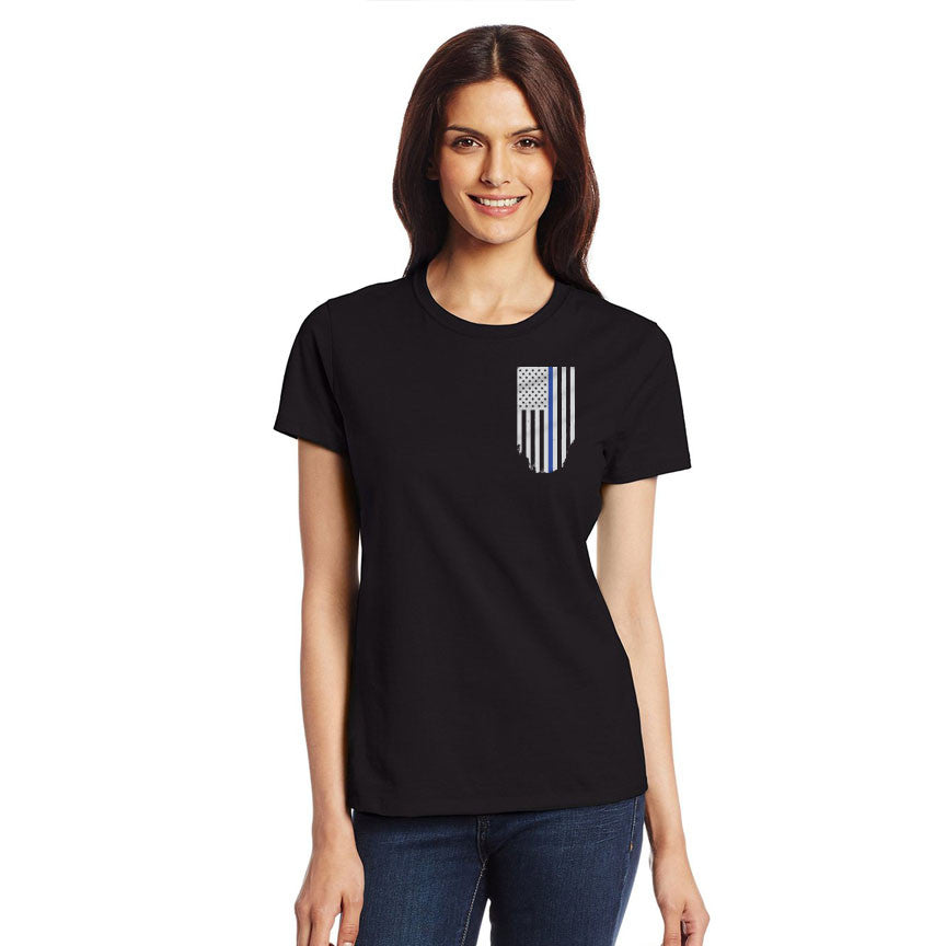 Slim Fit Women's Shirt - Thin Blue Line Honor Respect