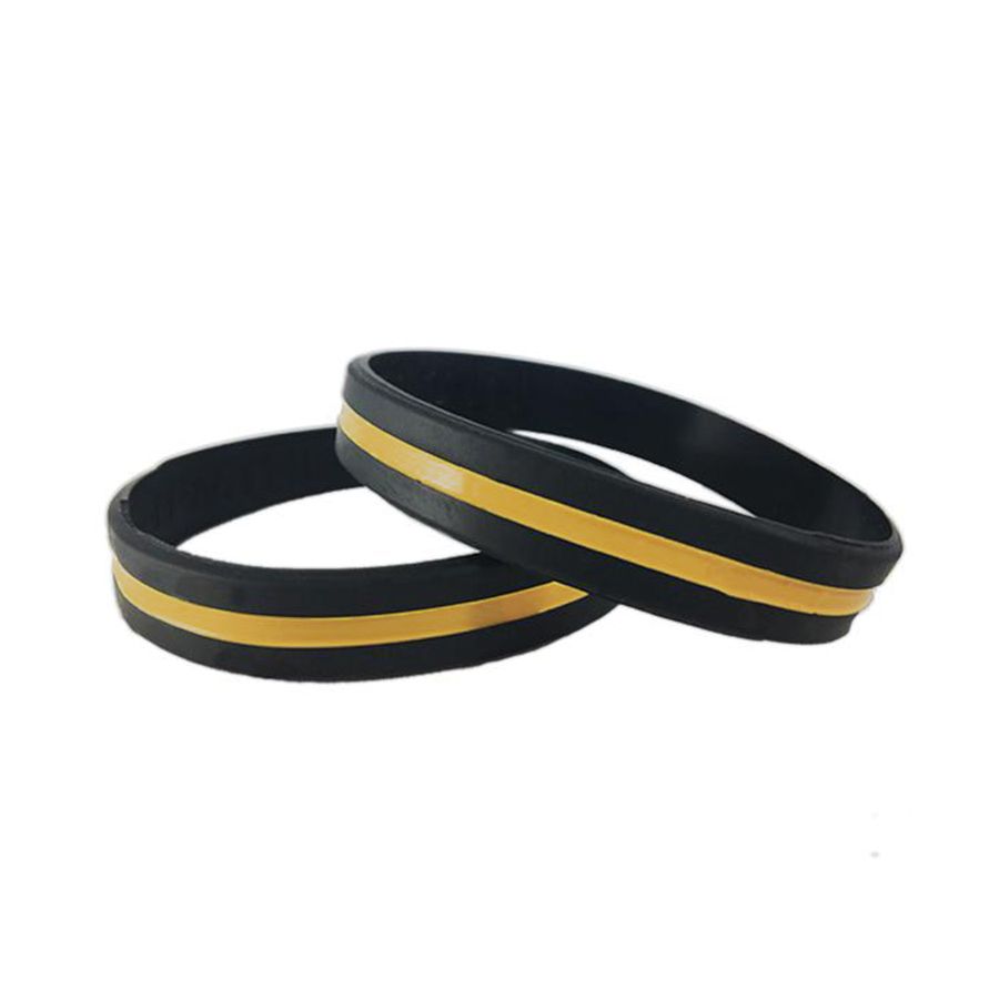 Buy ZIVOM Stainless Steel Cz Cluster Gold Rubber Wrist Band Bracelet For  Men Online at Best Prices in India  JioMart