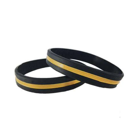 Thin Gold Line Silicone Bracelet - Dispatcher