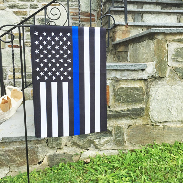 Thin Blue Line American Garden Flag - 12.5 x 18 Inches - Thin Blue Line USA - 2