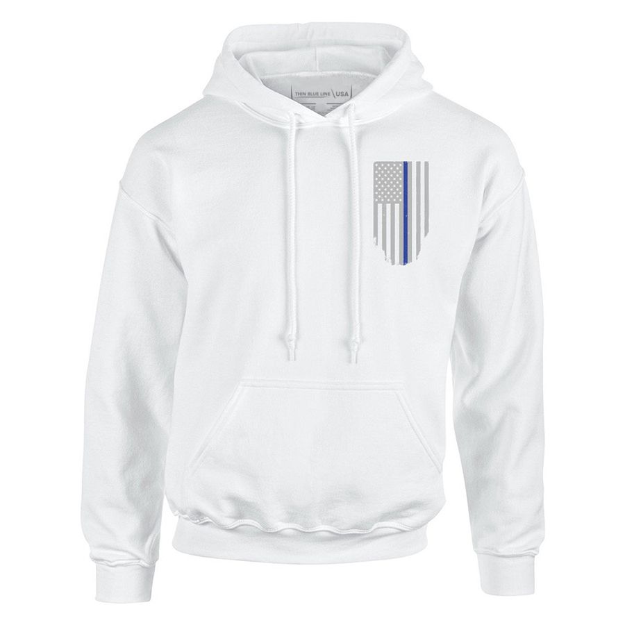 Thin Blue Line American Flag Hoodie Thin Blue Line USA