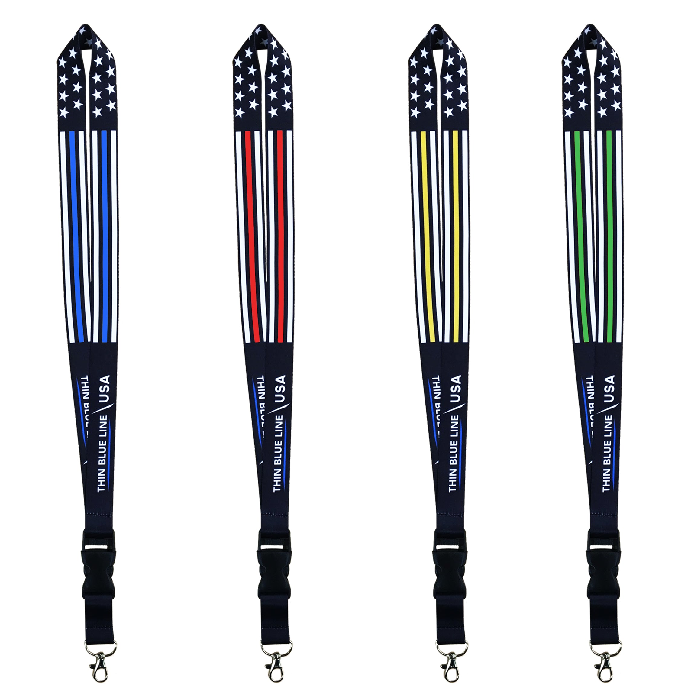 Lanyard Stars And Stripes Thin Blue Line Usa