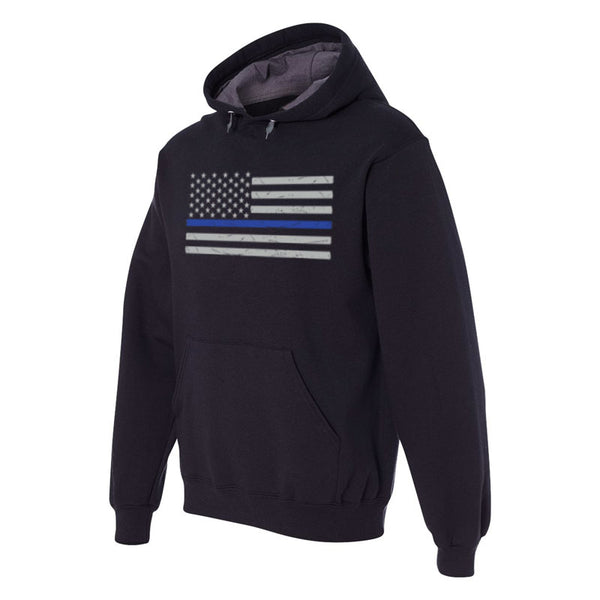 Thin blue line flag hoodie Clearance
