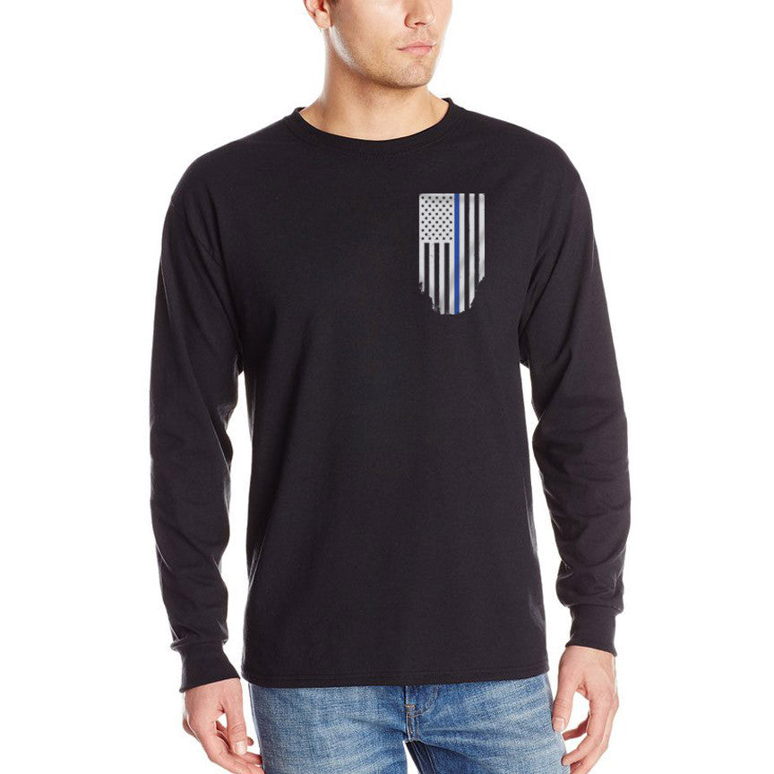 Thin blue line long sleeve discount t shirt