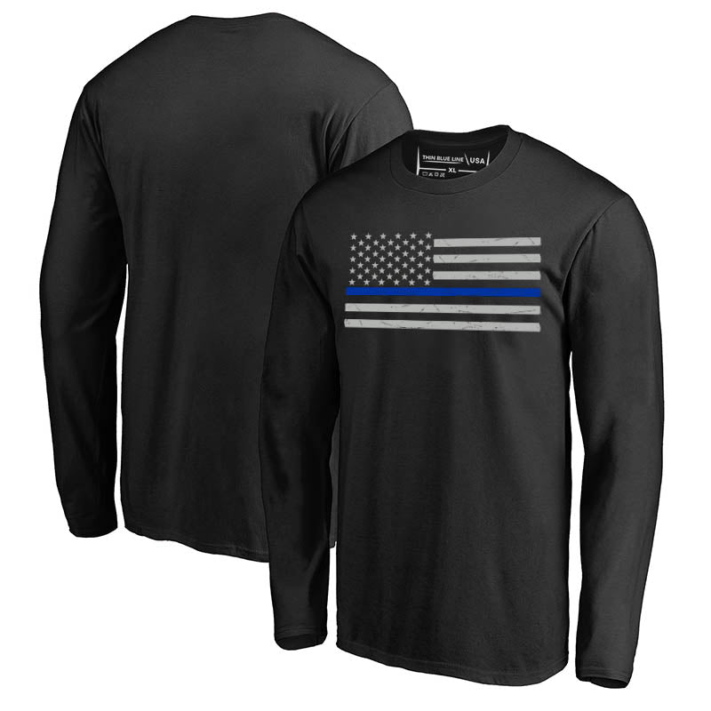 Thin Blue Line - Long Sleeve - Classic Thin Blue Line 2X-Large Thin Blue Line - Long Sleeve - Classic Thin Blue Line 2X-Large