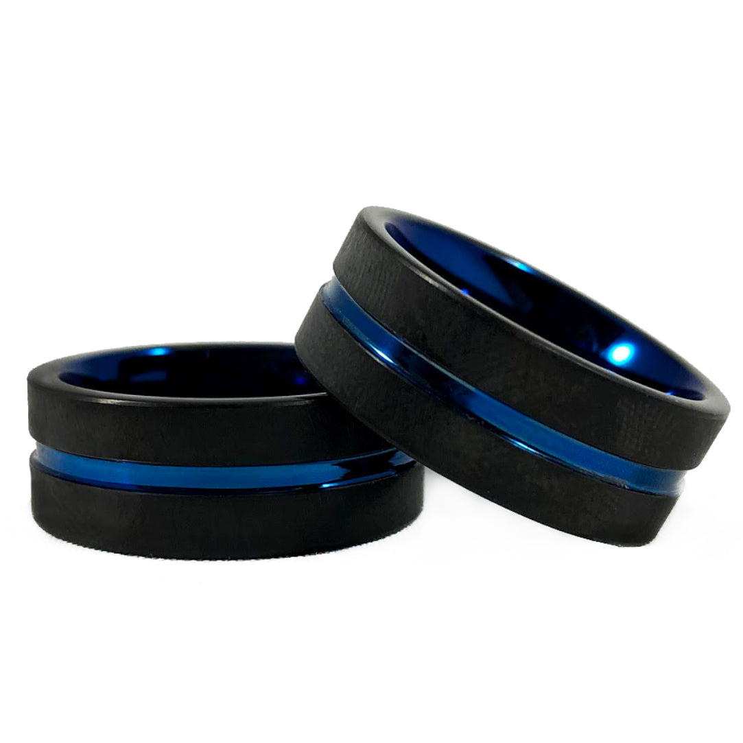 Men's Thin Blue Line Ring, Black - Thin Blue Line USA