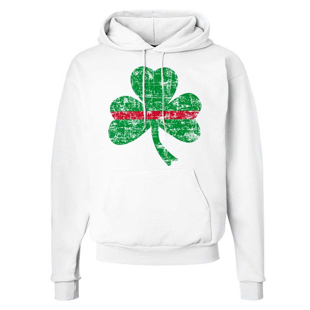Men s Thin Red Line St. Patrick s Shamrock Hoodie