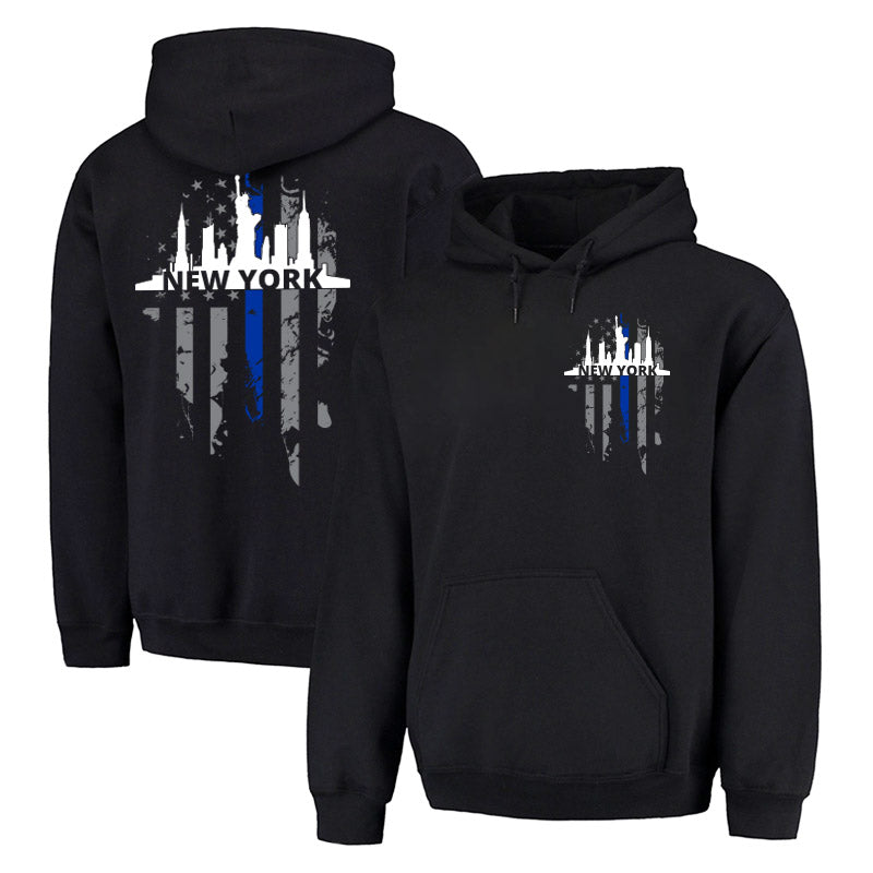 Hoodie - Thin Blue Line New York City Skyline - Thin Blue Line USA