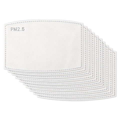 PM2.5 Activated Carbon Filter Insert for Premium Masks, 10 Pack