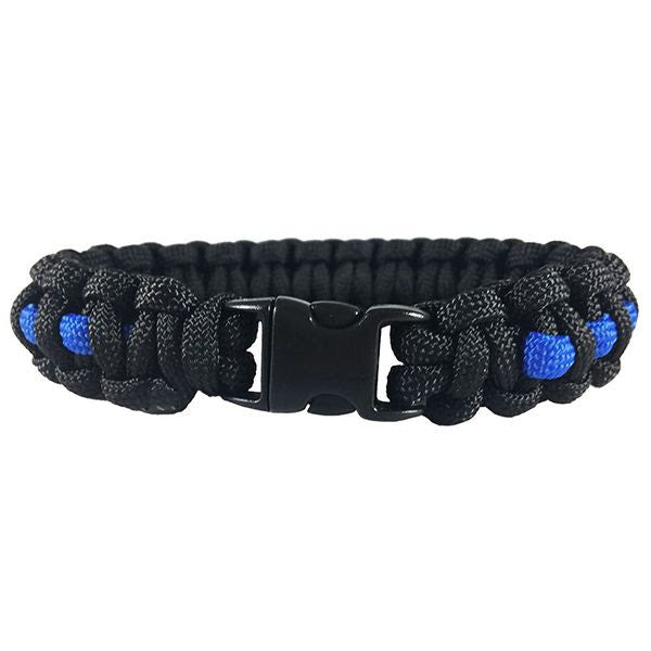 Paracord Survival Thin Blue Line Bracelet - Thin Blue Line USA