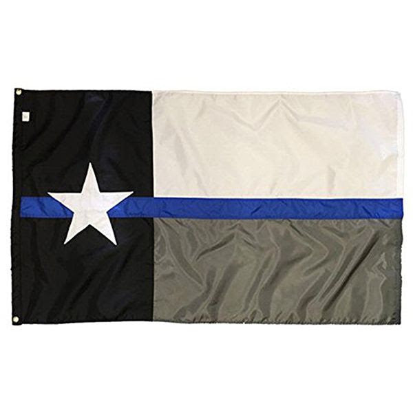 Thin Blue Line Texas Flag - Sewn