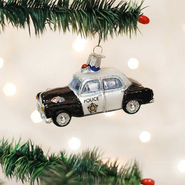 Thin Blue Line Ornament, Police Car