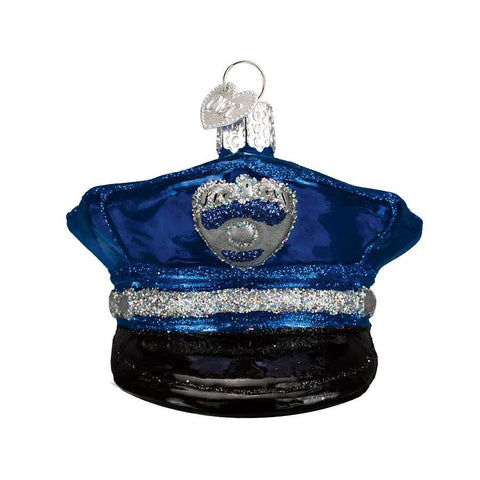 Thin Blue Line Ornament, Police Officer's Cap