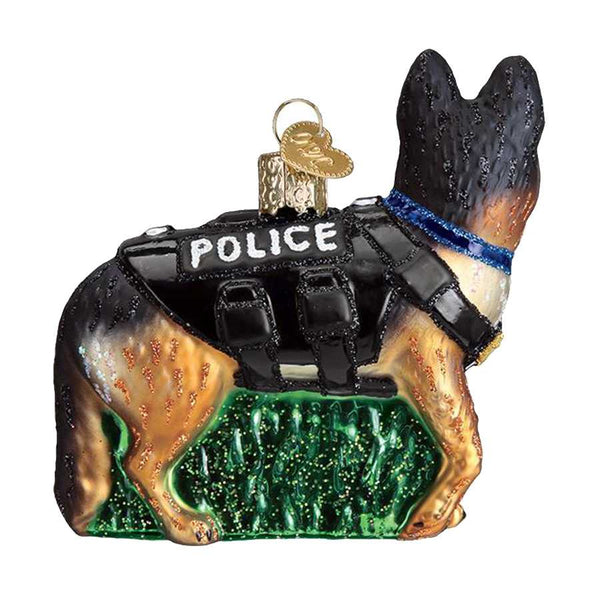 Thin Blue Line Ornament, K-9 Dog
