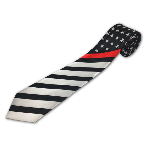 Thin Red Line American Flag Tie